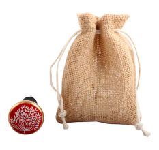 Red Waxflower Flat Ceramic Wine Stopper