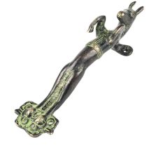 Carved Horse Figurine Bronze Door Handle