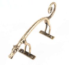 Golden Brass Dog Figurine Door Handle