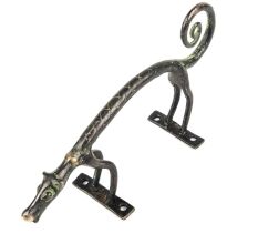 Black Brass Dog Figurine Door Handle