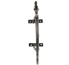 Black Brass Dog Figurine Door Handle