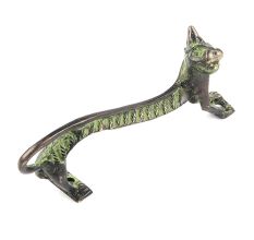 Bronze Tiger Door Handle with Patina