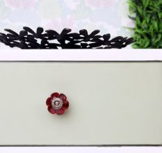 Queen Pink Melon Glass Cabinet Knob