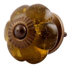 Olive Melon Glass Dresser Knob Online