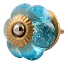 Turquoise Melon Glass Drawer Knob Online