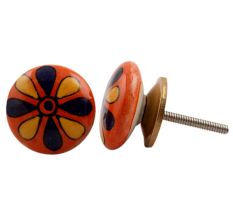 Wheel Floral Pattern Knob