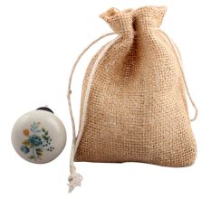 Green Marjoram Flower Ceramic Wine Stopper