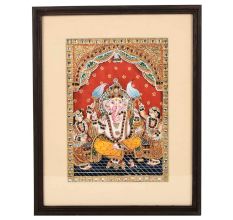 Lord Ganesha Tanjore Painting 14 inch