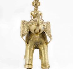 Dhokra Design Mahawat on Elephant