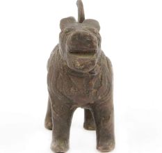 Handmade Rustic Tiger Brass Statue