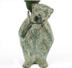 Bronze Monkey Candlestick Holder