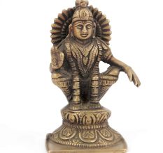 Brass Sitting God Statue