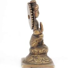 Brass Sitting God Statue