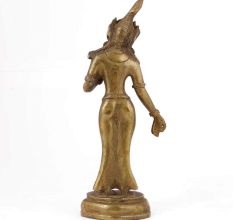 Brass Buddhist Goddess Tara Sculpture Statue