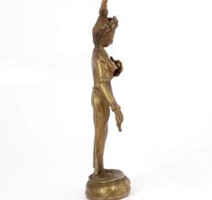 Brass Buddhist Goddess Tara Sculpture Statue