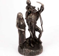 Bronze Solider with Family Statue