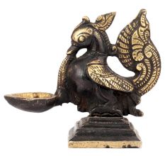 Peacock Handle Brass Puja (Pooja Lamp)