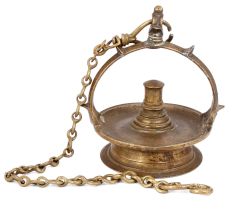 75 cm Long Brass Hanging Oil Lamp