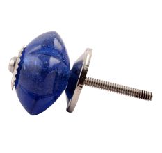 Cobalt Blue Melon Glass Dresser  Knob Online