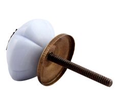 Light Grey Melon Glass Drawer Knob Online