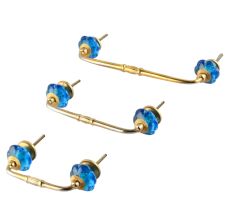 Royal Blue Melon Glass Bridge Handle