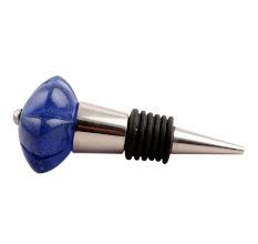 Cobalt Blue Melon Glass Wine Stopper