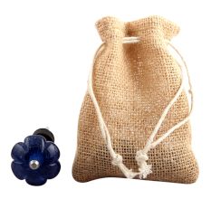 Cobalt Blue Melon Glass Wine Stopper