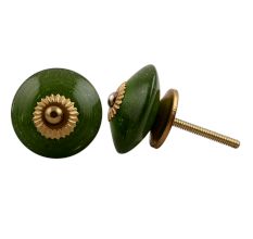 Dark Olive Green Knob