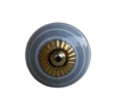 Dark Grey White Knob