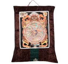 Thangkha Painting Of Wheel Of Life Or Transmigration