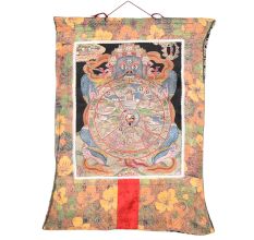 A Fine Portrait Of Manjushri With Dragon Thagkha Painting