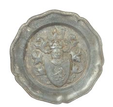 Vintage forged 25 Cm Aluminium Plate