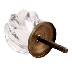 Clear Interior Cut Glass Knobs