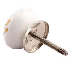 Three Color Leaf Etched Ceramic Knobs