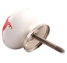 Red Running  Rein Deer Pattern Ceramic Cabinet Knob Online