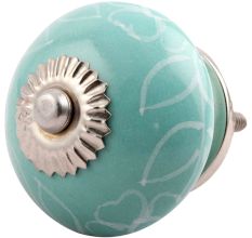 Sea Green Leaf Ceramic Dresser Knob Online