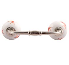 Peach Standing Rein Deer Pattern Ceramic Bridge Handle