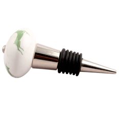 Forest Green Runing Rein Deer Pattern Ceramic Wine Stopper