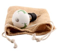 Forest Green Runing Rein Deer Pattern Ceramic Wine Stopper