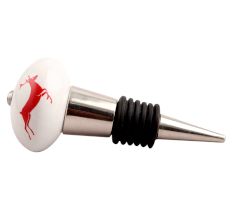 Red Runing  Rein Deer Pattern Ceramic Wine Stopper
