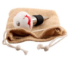 Red Runing  Rein Deer Pattern Ceramic Wine Stopper