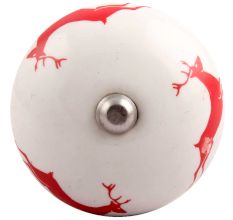 Red Runing  Rein Deer Pattern Ceramic Wine Stopper