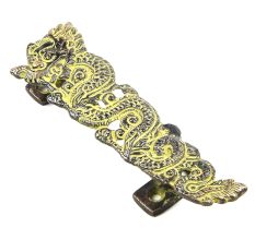 Patina Rich Dragon Brass Door Handle