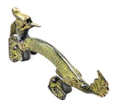 Brass Patina Dragon Door Handle