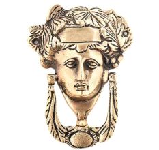 Brass Woman Head Door Knocker