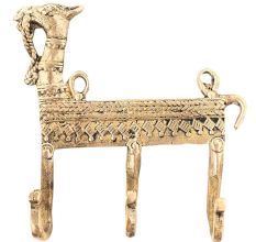 Dhokra Brass Camel with 3 Hooks