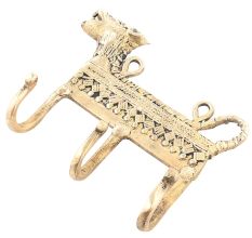 Brass Hooks with Lion Motif