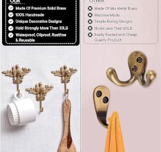 Brass Two Birds Sitting on a Branch Wall Hooks