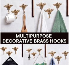 Brass Two Birds Sitting on a Branch Wall Hooks