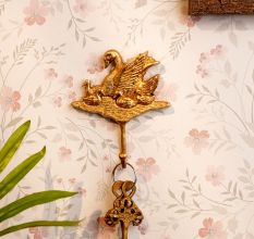 Brass Duck Four Ducklings Wall Hooks